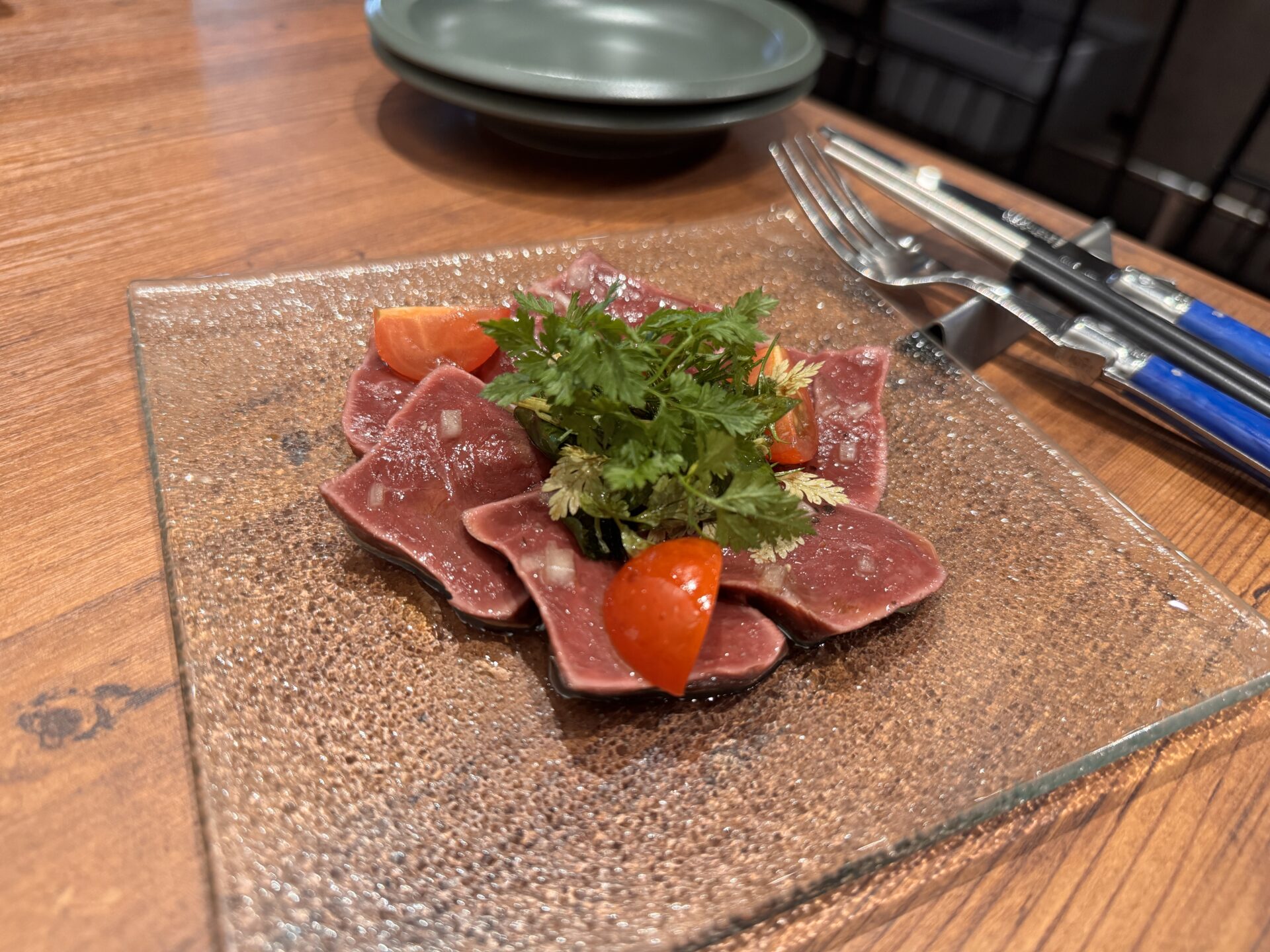 牛ハツのカルパッチョ