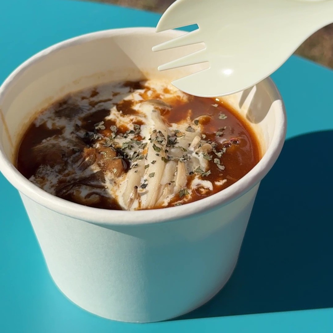 牛スジときのこのスープ