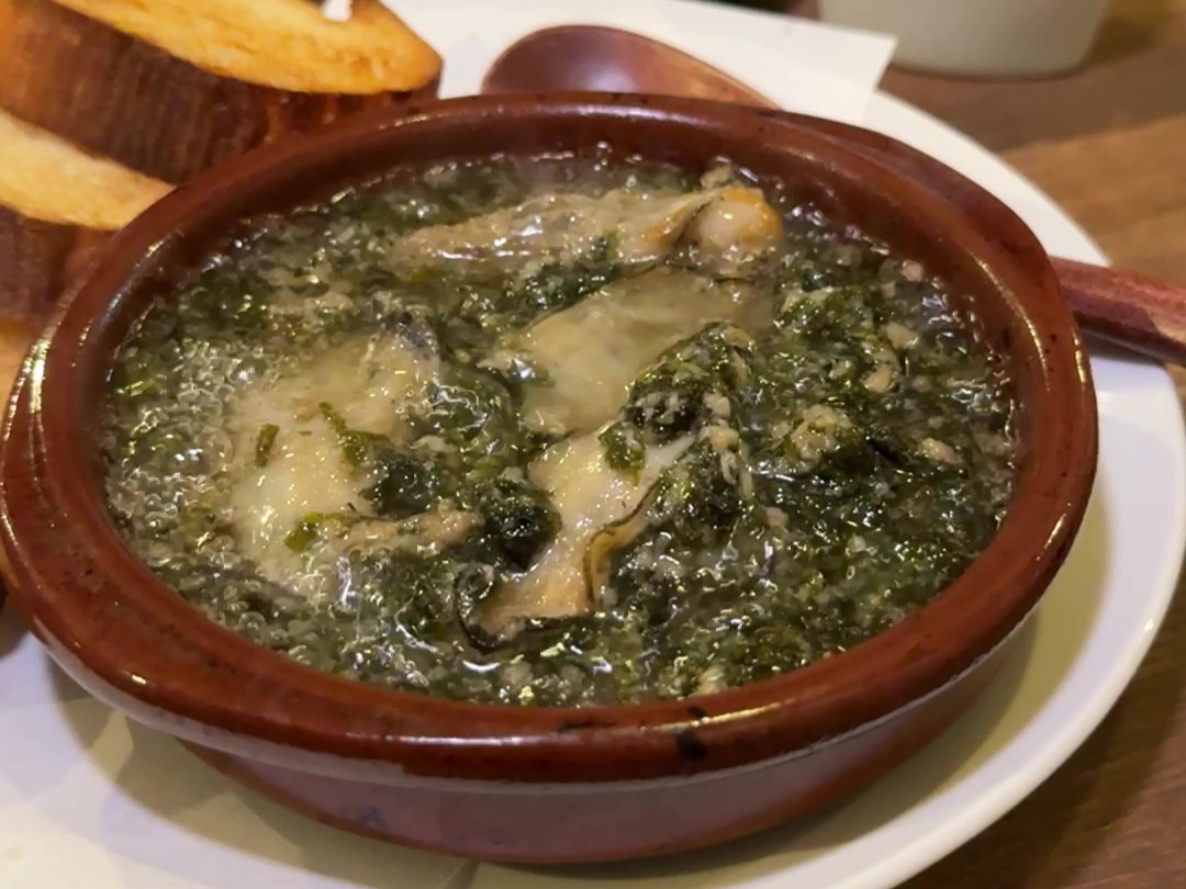 岩海苔と牡蠣のアヒージョ